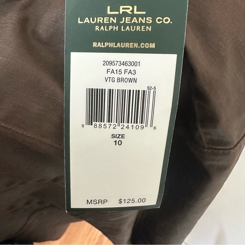 Lauren Ralph Lauren NWT Brown Coated Skirt Size: 10 - Picture 6 of 6